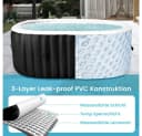 Meulbaty Aufblasbarer Whirlpool für 2 Personen mit 90 Massagedüsen Bild 4