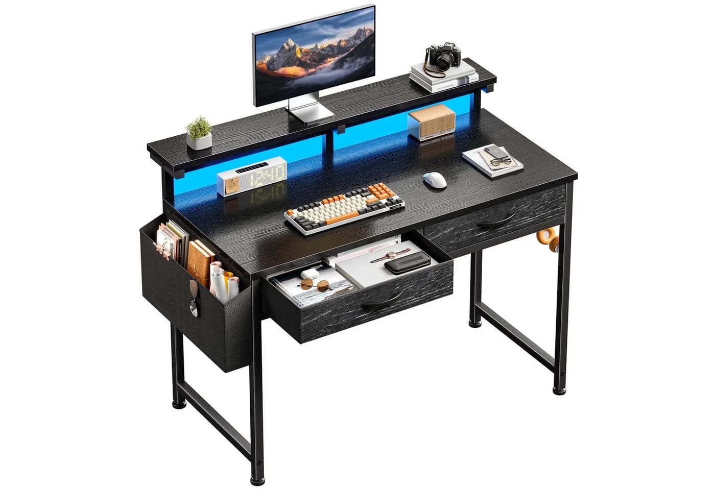 Klyvvo Schreibtisch mit LED & Stauraum - Bild 2