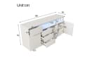 Ulife Sideboard Weiß mit LED & Soft-Close Bild 1