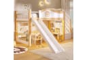 TavilaEcon Halbhohes Bett 90x200cm mit Rutsche & LED Bild 2