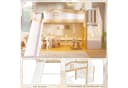 TavilaEcon Halbhohes Bett 90x200cm mit Rutsche & LED Bild 5