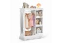 VOWNER Kinderkleiderschrank Weiß mit Spiegel und Regalen Bild 3