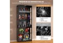 VOWNER Vitrine mit LED-Beleuchtung und Glastüren Schwarz/Weiß Bild 5