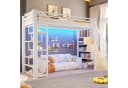 Ulife Hochbett mit LED-Licht und Ablagefach Weiß Bild 4