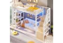 Ulife Hochbett mit LED-Licht und Ablagefach Weiß Bild 5