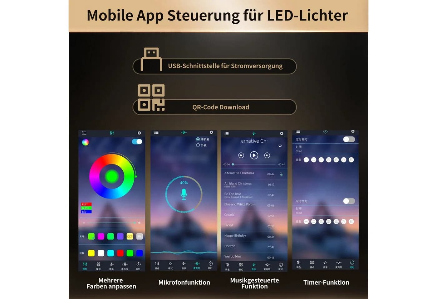TavilaEcon Küchenbuffet Grün mit Glastüren und LED-Beleuchtung - Bild 4