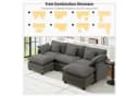 Urhanherry Modulsofa Chenille Beige Grau Cloud Sofa Bild 3