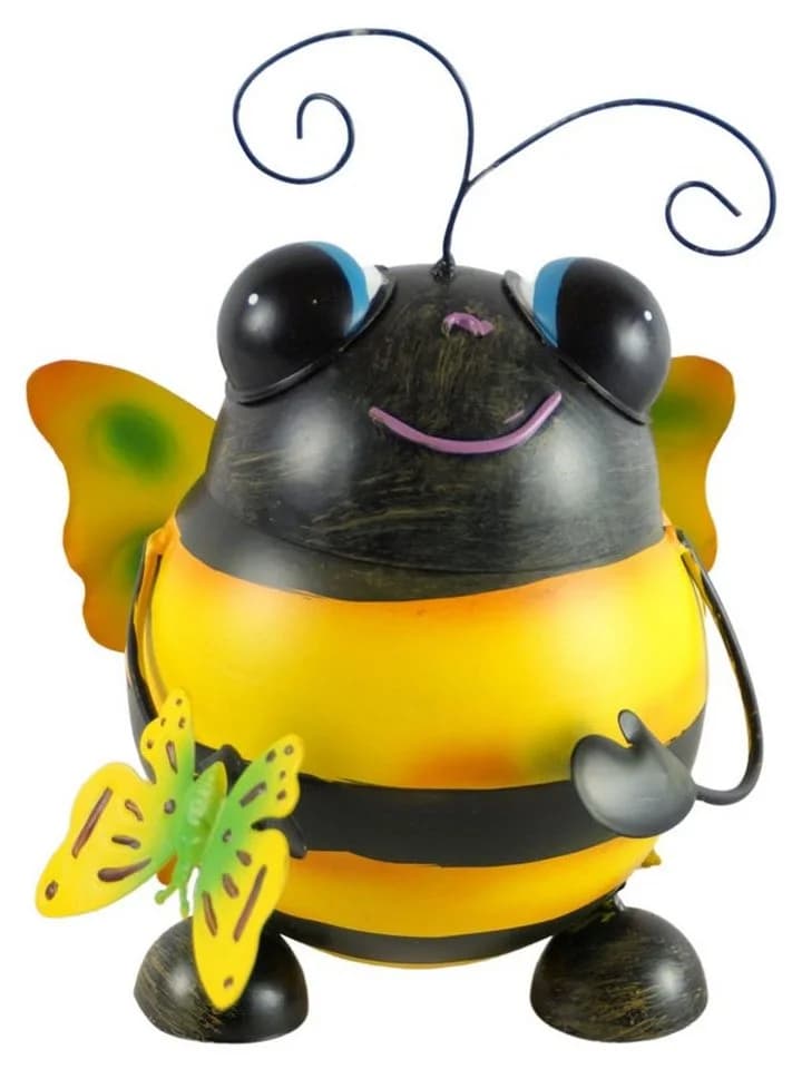 Denk Tischmülleimer Bienenfigur Metall Deko - Bild 2