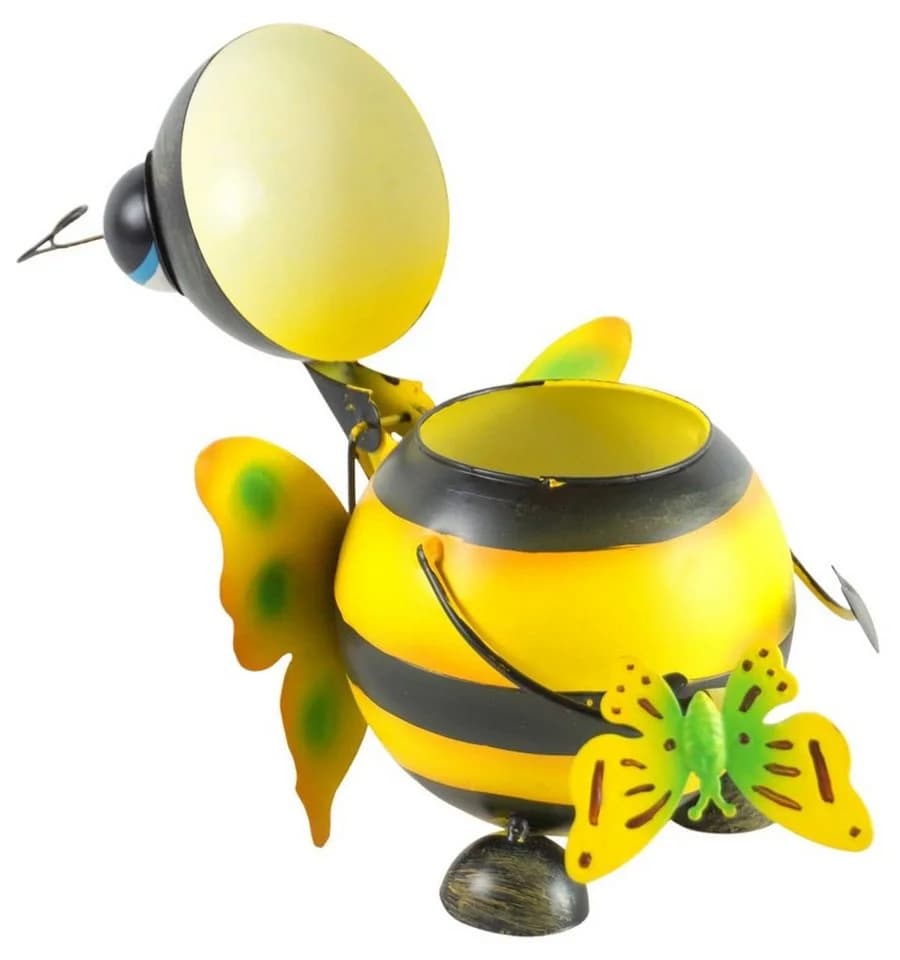 Denk Tischmülleimer Bienenfigur Metall Deko - Bild 3