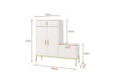 radelldar Schuhschrank mit Sitzbank Weiß/Gold Bild 1