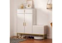 radelldar Schuhschrank mit Sitzbank Weiß/Gold Bild 2