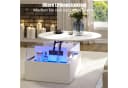 radelldar Höhenverstellbarer Couchtisch mit LED-Beleuchtung Weiß Bild 5