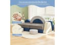 radelldar Modulares Kindersofa 7/12 Teile Samt Blau/Beige/Grau/Rosa Bild 4