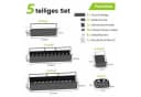 Elegear Duschablage 5er Set Edelstahl Badezimmer Regal Organizer Schwarz Bild 1