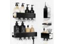 Elegear Duschablage 5er Set Edelstahl Badezimmer Regal Organizer Schwarz Bild 2