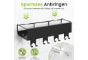 Elegear Duschablage 5er Set Edelstahl Badezimmer Regal Organizer Schwarz Bild 5