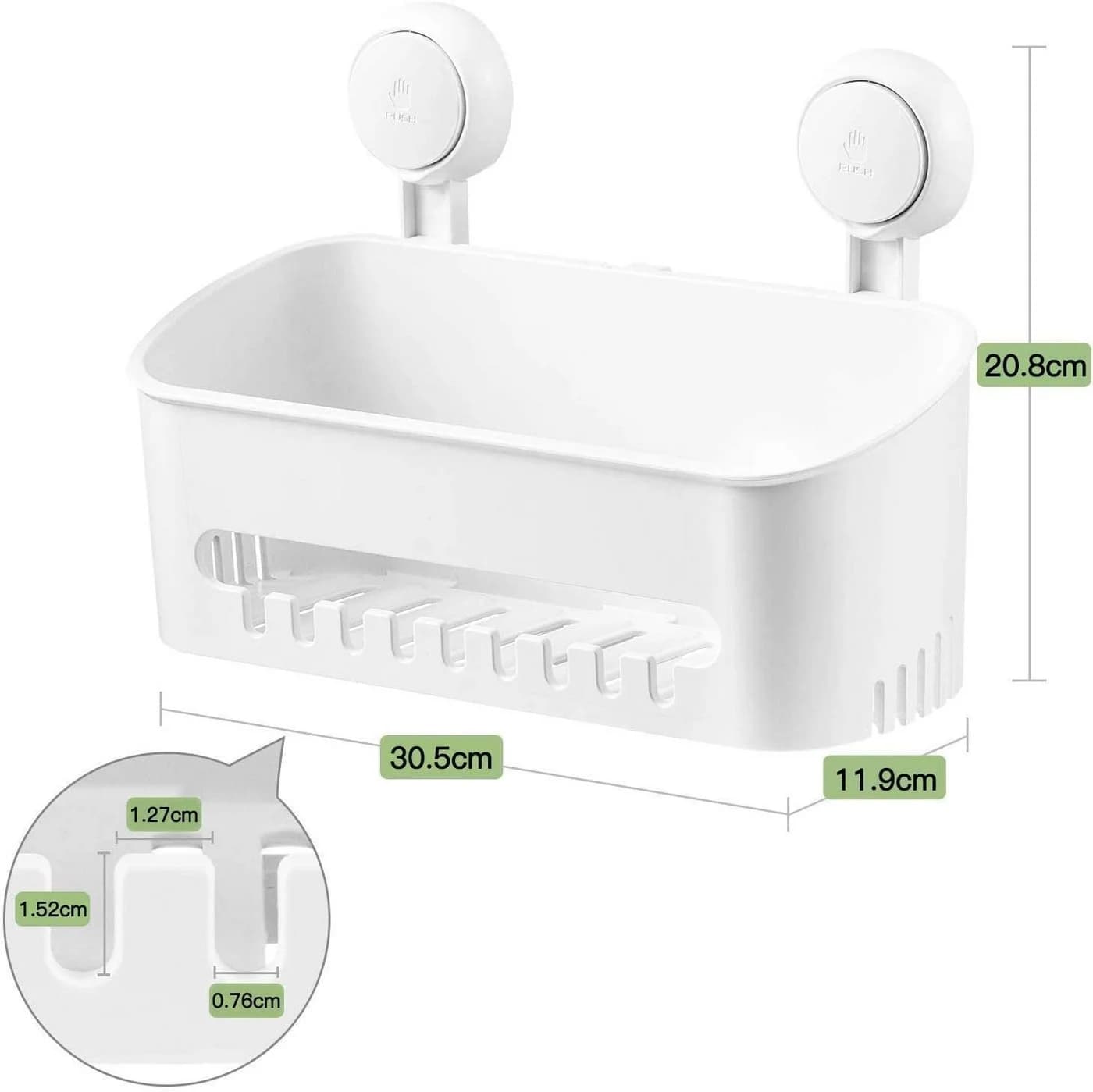 Elegear Duschablage Saugnapf 8 kg Weiß - Bild 5
