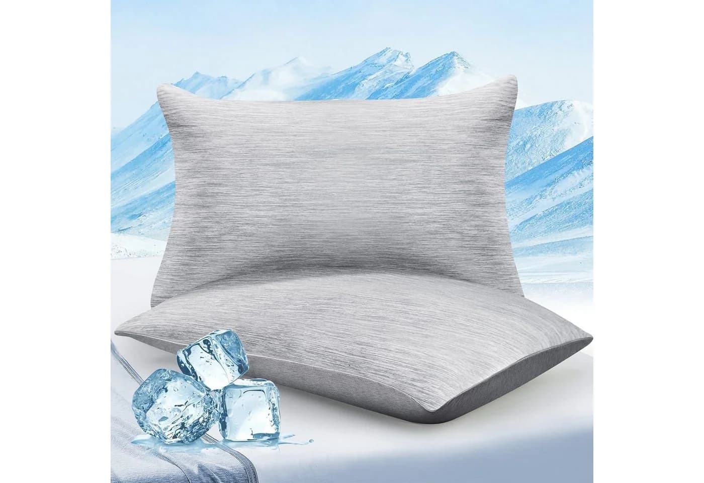Elegear Kissenbezug 2 Stück Kühlender Kopfkissenbezug Sommer Baumwolle Q-Max>0.4 - Bild 2