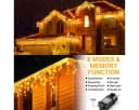 Quntis LED-Lichterkette 4M Warmweiß 144 LEDs Eisregen Außen Bild 3