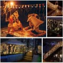 Quntis LED-Lichterkette 4M Warmweiß 144 LEDs Eisregen Außen Bild 5
