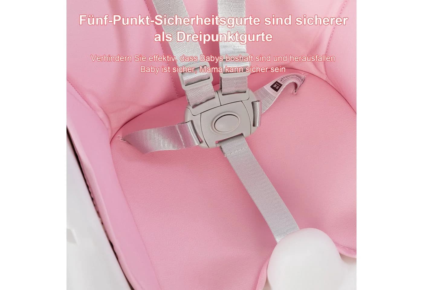 FOXSPORT Kinderklappstuhl 2 in 1 Babystuhl Kombiessstuhl Rosa