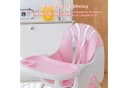 FOXSPORT Kinderklappstuhl 2 in 1 Babystuhl Kombiessstuhl Rosa Bild 4