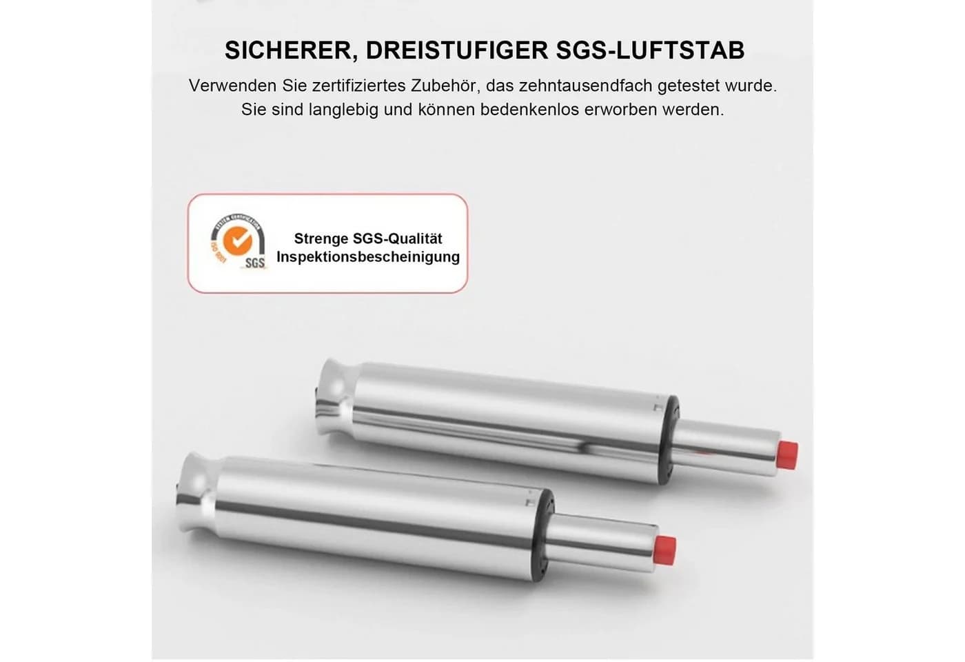FOXSPORT Drehstuhl mit Rollen ohne Armlehnen, höhenverstellbar, 360° drehbar, Ergonomische Unterstützung - Bild 5
