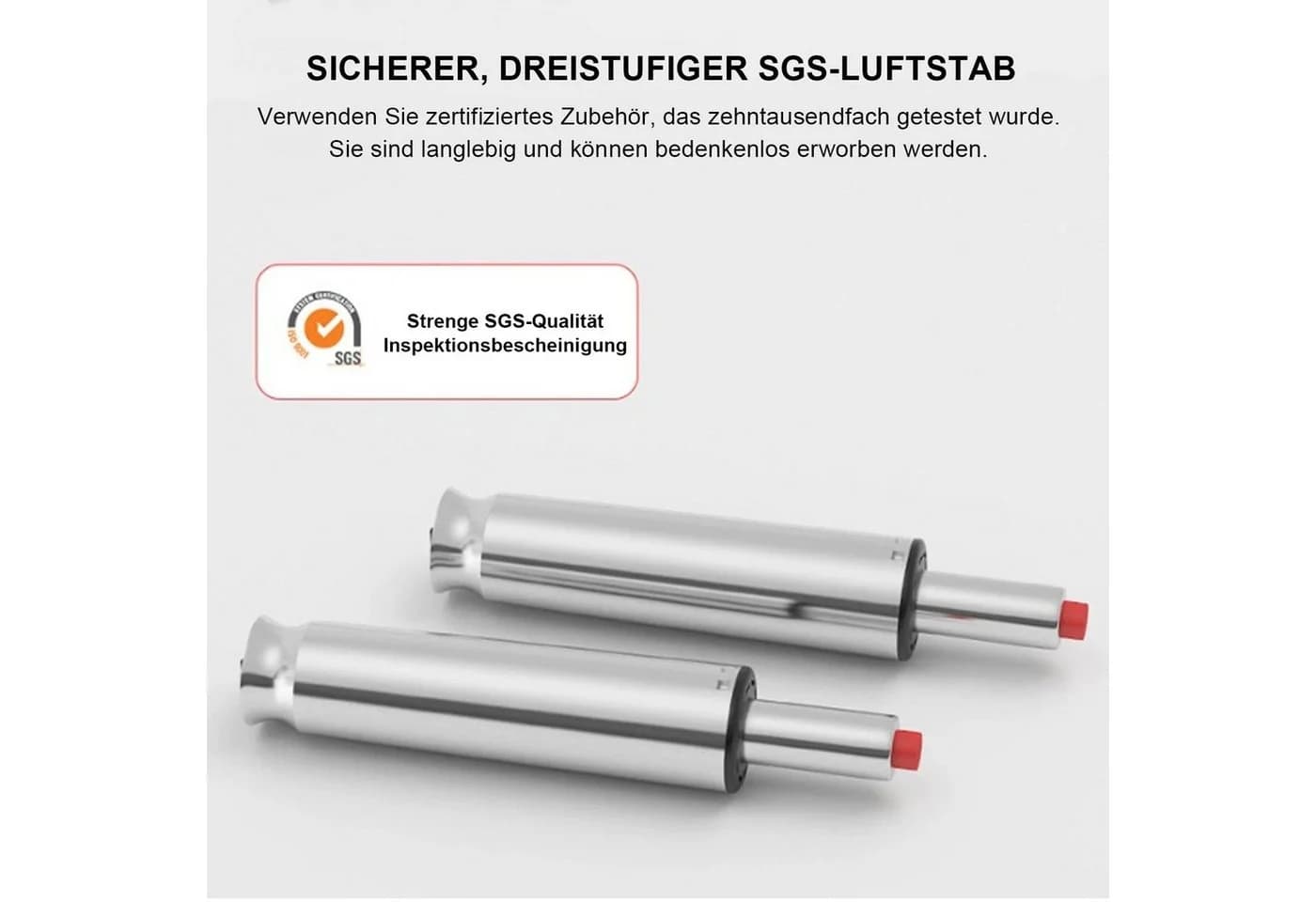 FOXSPORT Bürostuhl ohne Armlehnen höhenverstelllich mit Rollen weiß - Bild 4