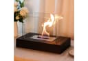 JHY DESIGN Bioethanol Tischkamin Schwarz Metall Glas Bild 3