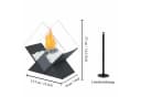 JHY DESIGN Tisch-Feuerschale 37cm Schwarz Bioethanol Bild 5