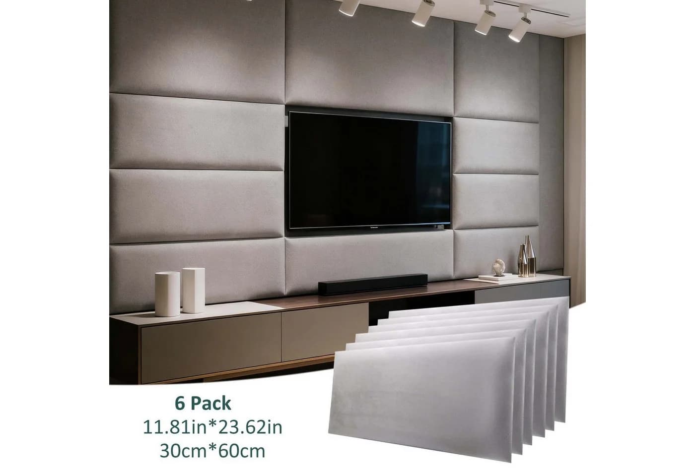 Mejale Wandpolster Wandkissen Wandmontiertes 3D gepolsterte für Schlafzimmer - Bild 2