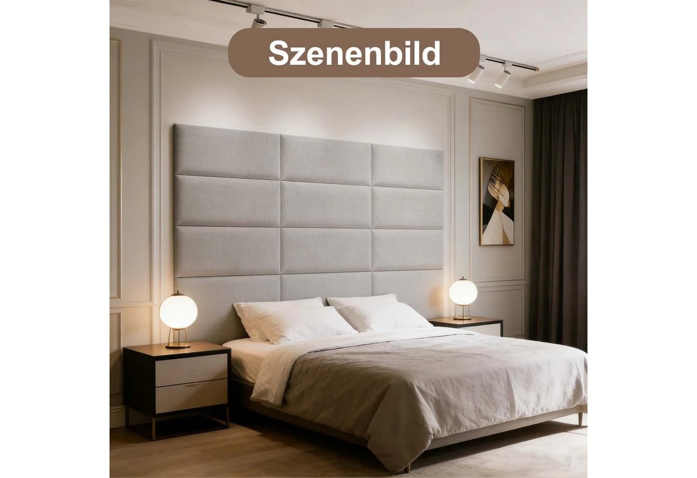 Mejale Wandpolster Wandkissen Wandmontiertes 3D gepolsterte für Schlafzimmer - Bild 4
