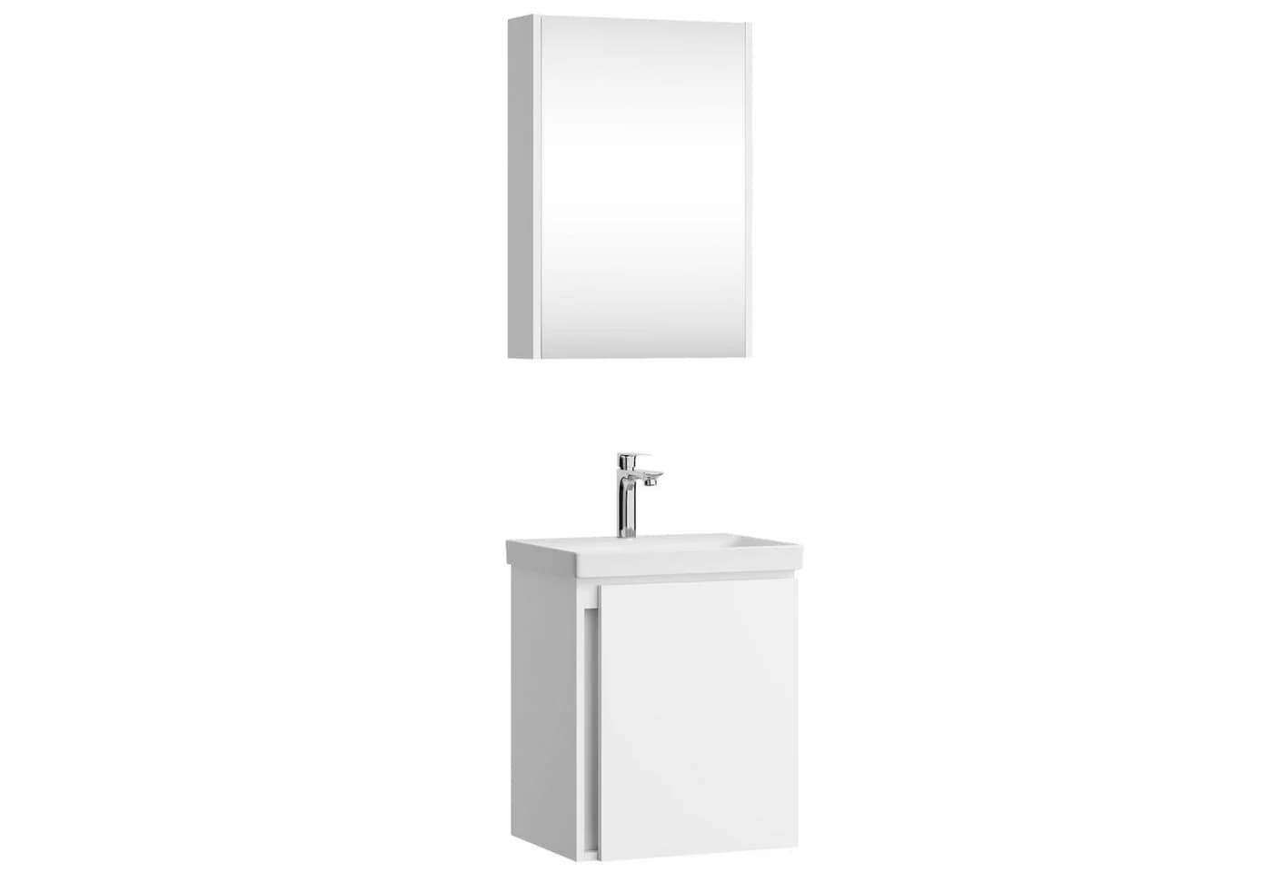 Planetmöbel Badmöbel-Set mit Spiegelschrank 50 cm Weiß - Bild 2