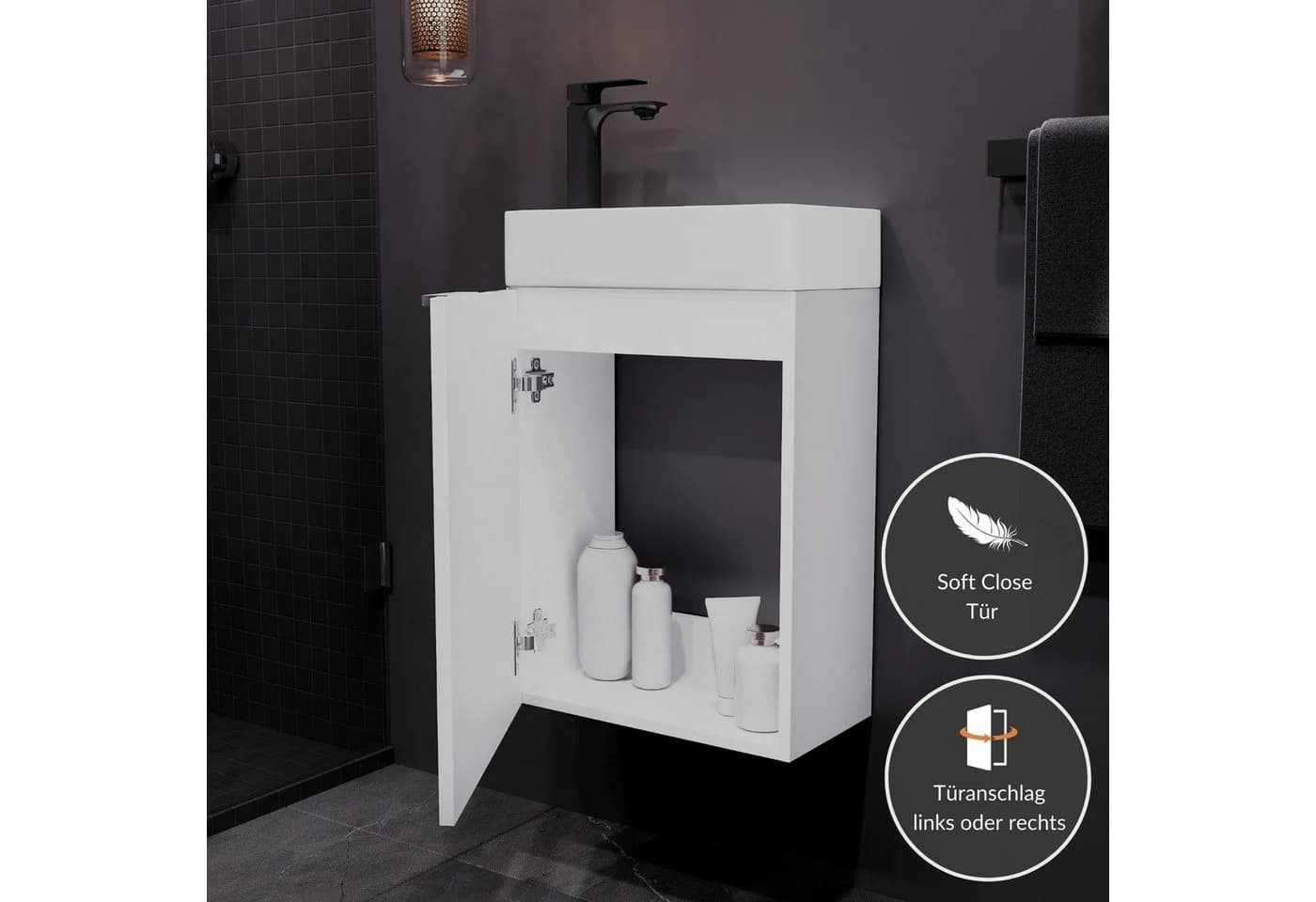 Planetmöbel Waschtisch-Set Compact mit Unterschrank und Armatur - Bild 3