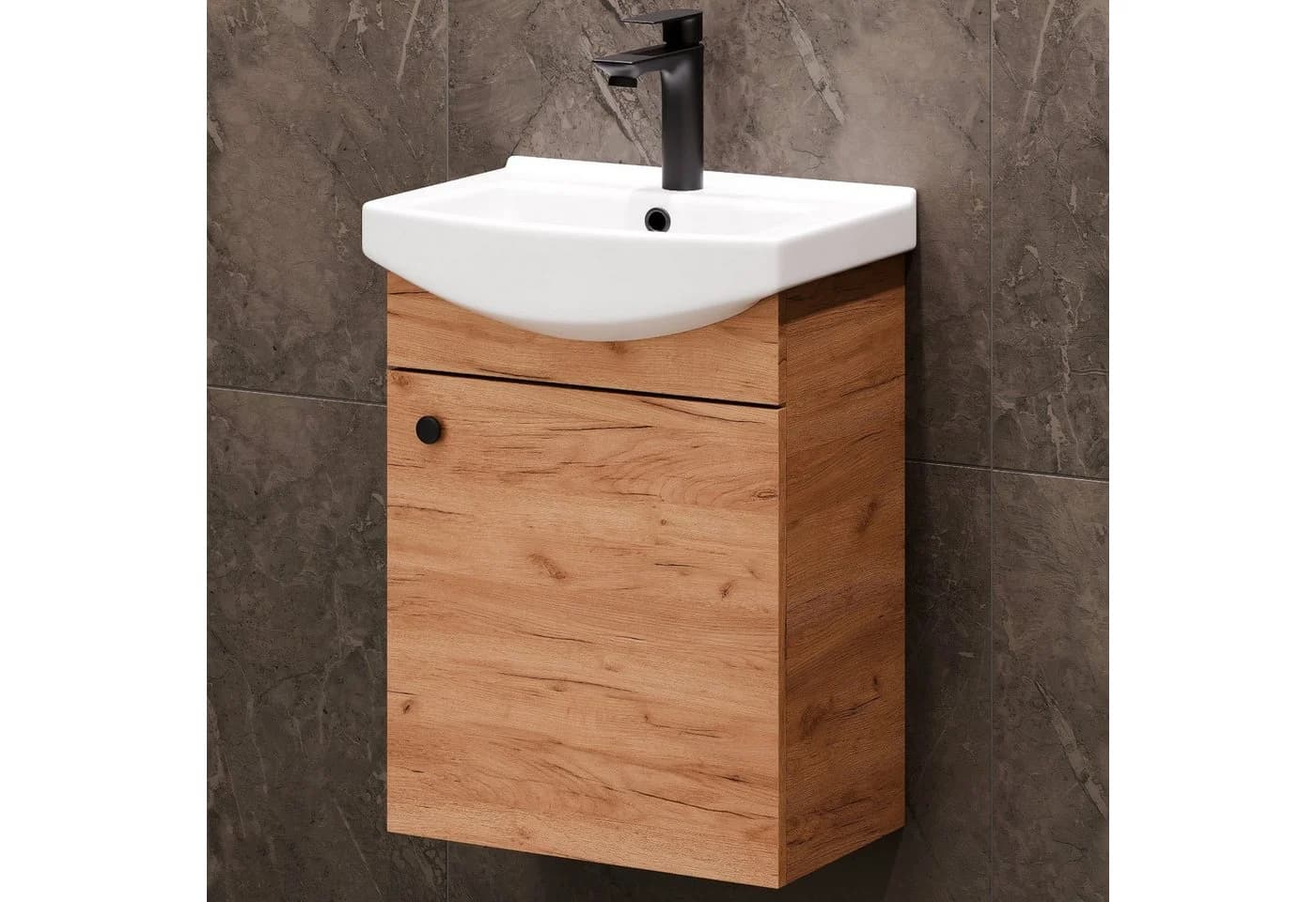 Planetmöbel Waschtischunterschrank 45cm Gold Eiche