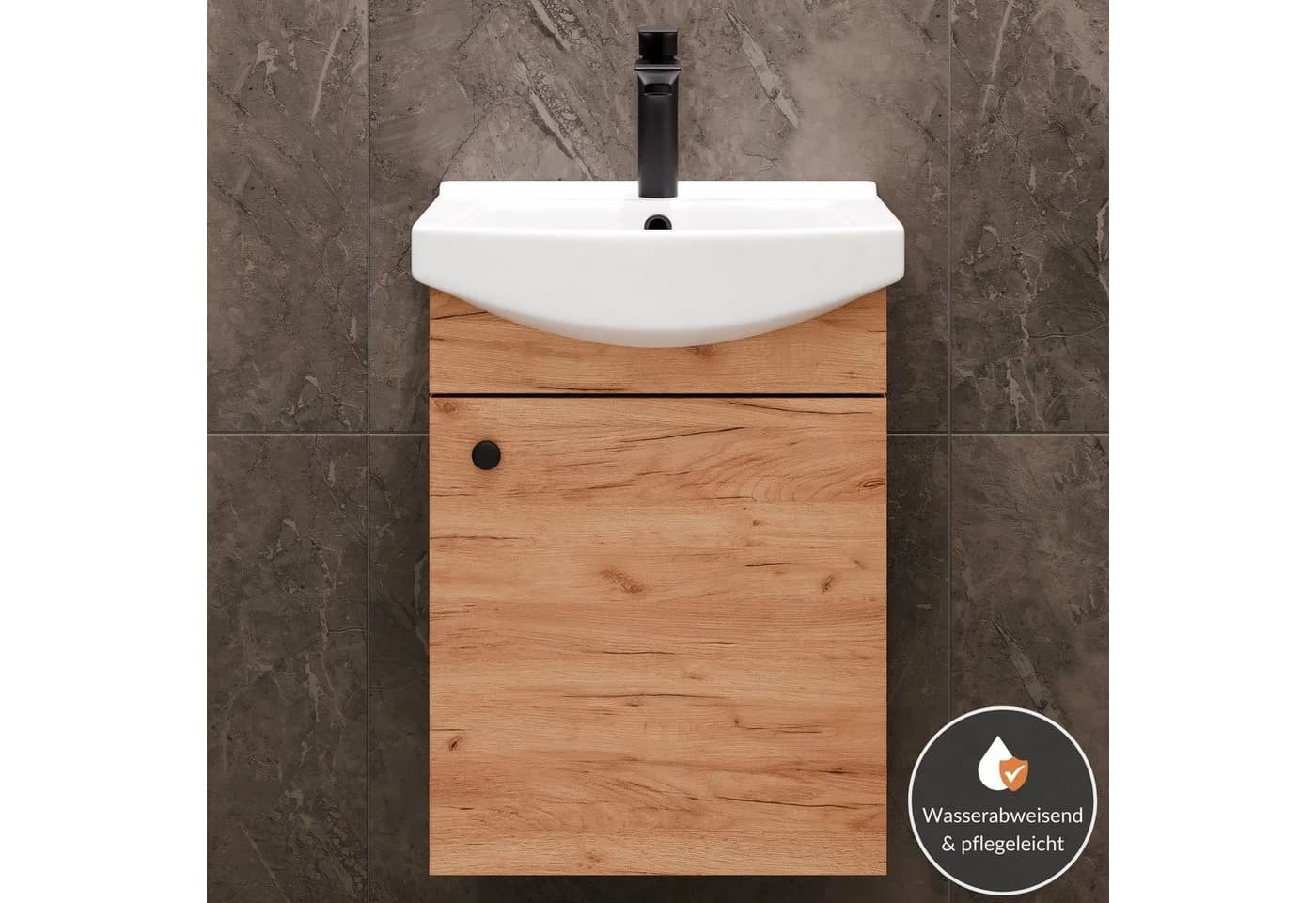 Planetmöbel Waschtischunterschrank 45cm Gold Eiche - Bild 5