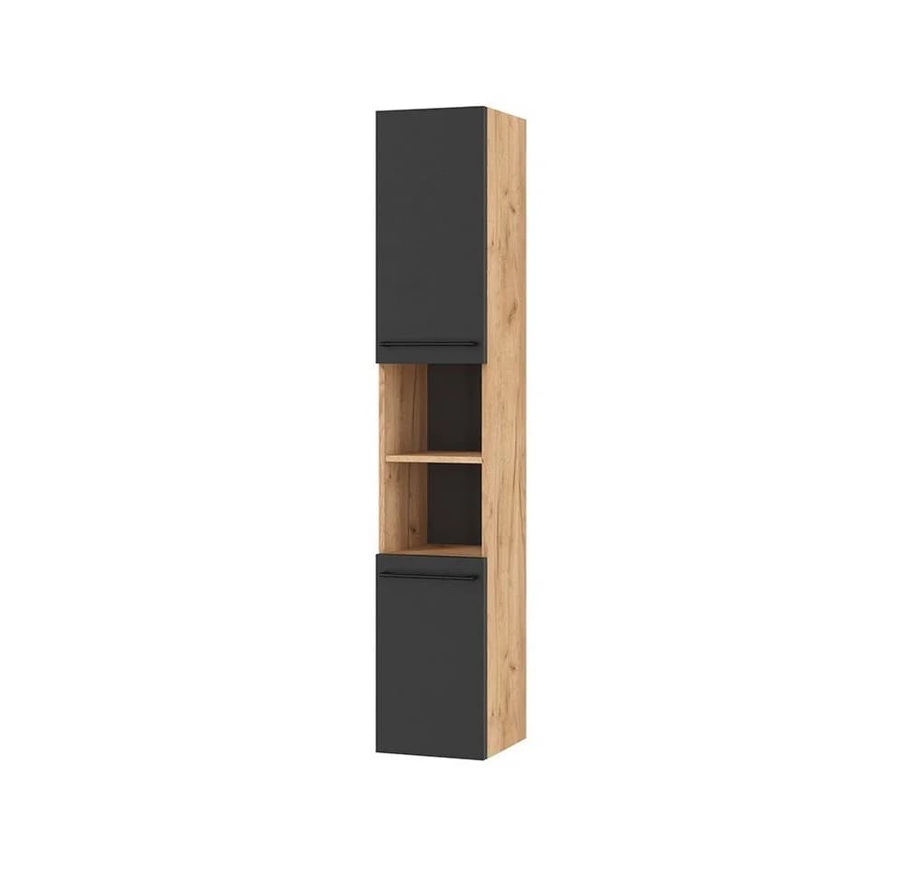Planetmöbel Hochschrank LUX Gold Eiche / Anthrazit 30 cm - Bild 3