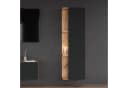 Planetmöbel Hochschrank LUX Seitenschrank 40 cm Gold Eiche Anthrazit Bild 1
