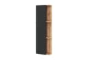 Planetmöbel Hochschrank LUX Seitenschrank 40 cm Gold Eiche Anthrazit Bild 2