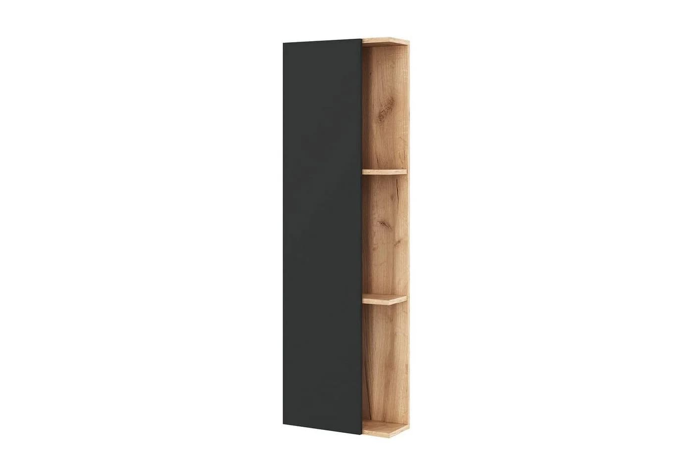 Planetmöbel Hochschrank LUX Seitenschrank 40 cm Gold Eiche Anthrazit - Bild 2