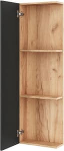 Planetmöbel Hochschrank LUX Seitenschrank 40 cm Gold Eiche Anthrazit Bild 4