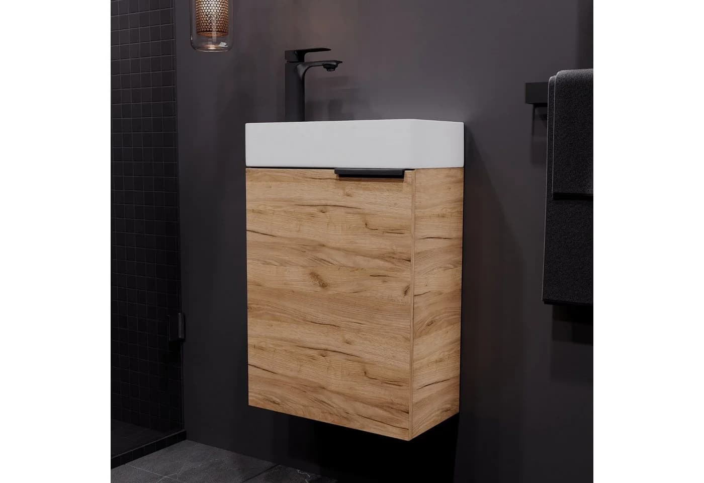 Planetmöbel Waschtisch-Set Compact 40cm mit Unterschrank und Armatur