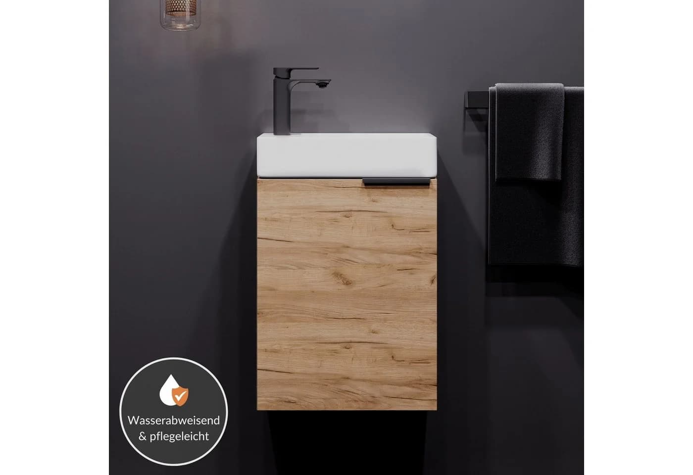 Planetmöbel Waschtisch-Set Compact 40cm mit Unterschrank und Armatur - Bild 5