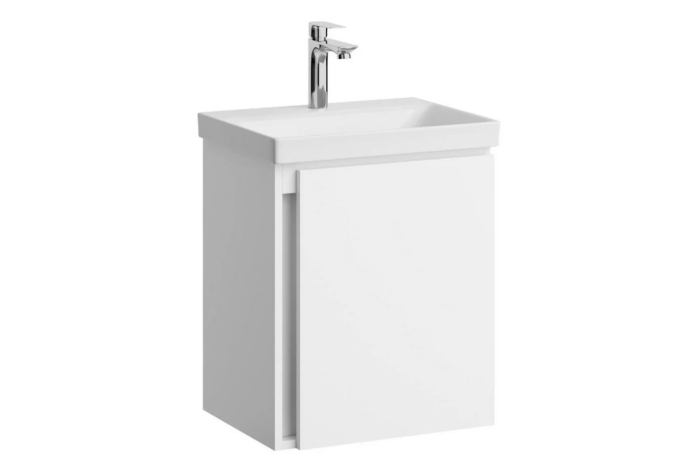 Planetmöbel Waschtisch-Set Unterschrank mit Keramikbecken 50cm Weiß - Bild 2
