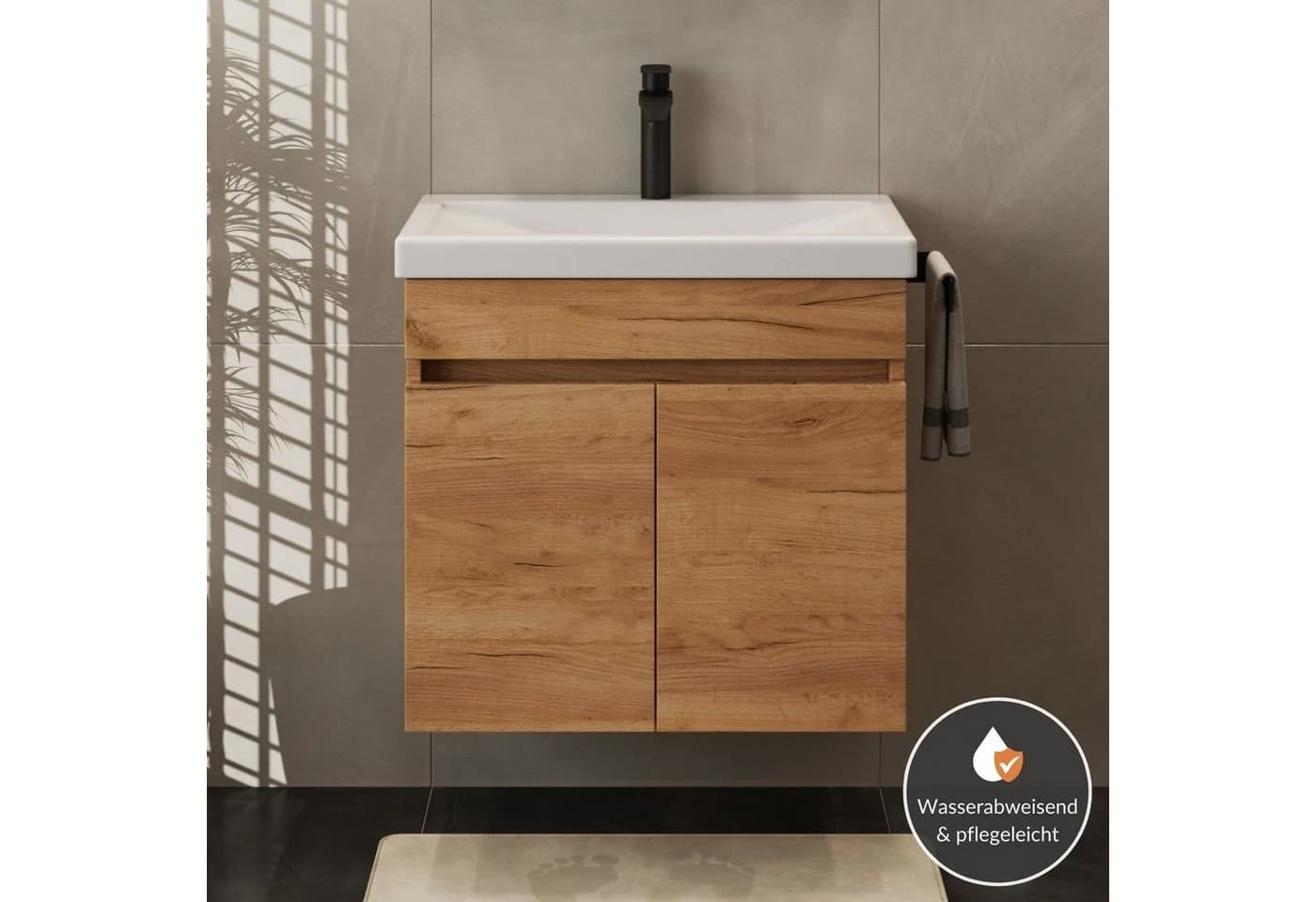 Planetmöbel Waschtisch-Set 63cm mit Keramikwaschbecken Softclose - Bild 3