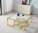 Alesvelt Couchtisch 100cm Gold Bild 1