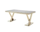 alesvelt Esstisch Ferrara Marmoroptik Gold/Silber 180cm Bild 1