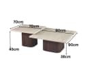 alesvelt Couchtisch-Set Alviano Travertin-Look 2er Set Bild 3