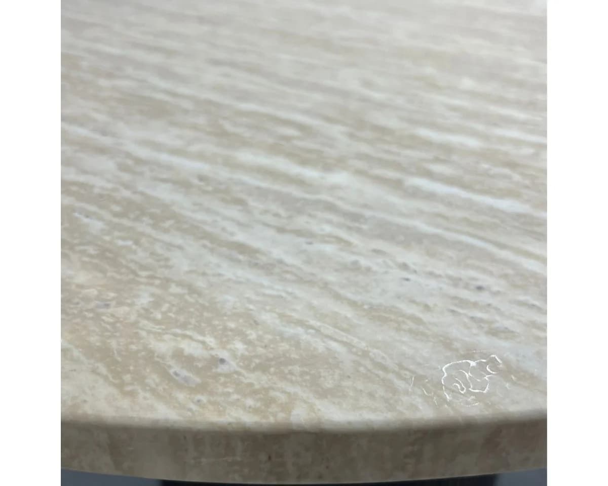 alesvelt Couchtisch 2er-Set Trivento Travertin-Design Rund - Bild 4