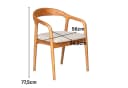 alesvelt Esszimmerstuhl mit Armlehne Dunkelbraun Massivholz Set Bild 5